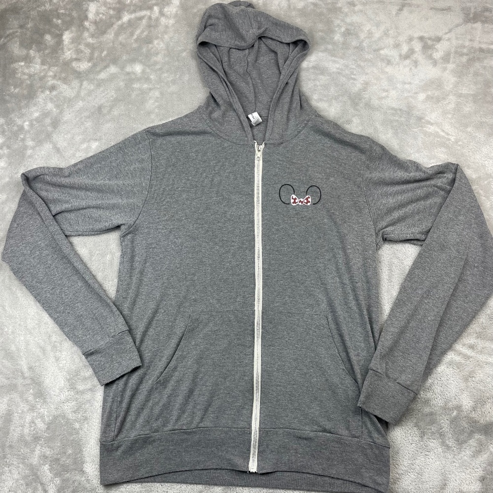 Pixie Lee @ Co Disney Minnie Mouse Full Zip Hoodie Sweatshirt Women's L